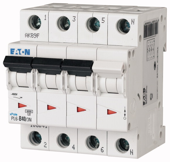 PL6-C40/3N Wyłącznik nadprądowy 6kA - 106914 - EATON