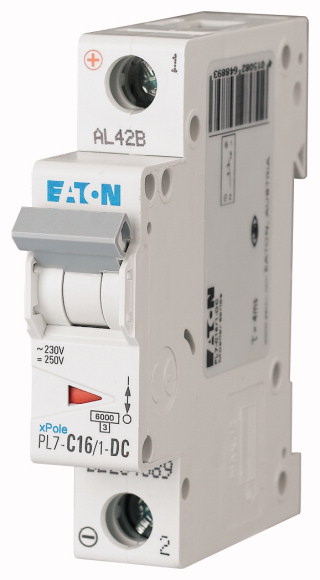 PL7-C16/1-DC WYŁĄCZNIK NADPRĄDOWY 10KA DC - 264889 - EATON