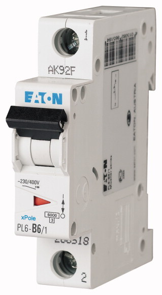 WYŁĄCZNIK NADPRĄDOWY B 6A 1 POLOWY PL6-B6/1 - 286518 - EATON