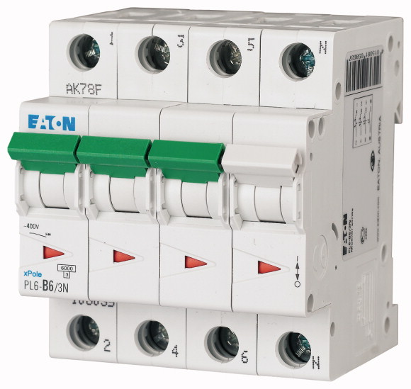 PL6-D6/3N Wyłącznik nadprądowy 6kA - 165046 - EATON