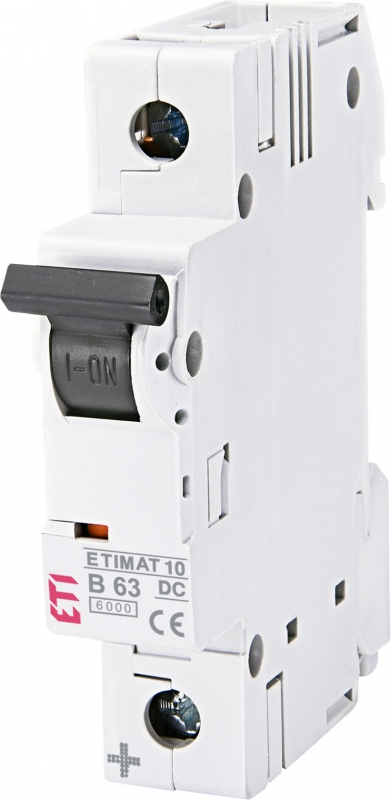 WYŁĄCZNIK NADPRĄDOWY DC ETIMAT 10-DC 1P B63 6KA - 002127722 - ETI