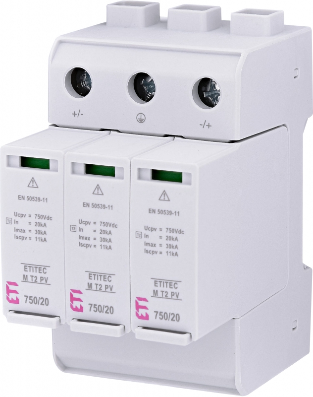 OGRANICZNIK PRZEPIĘĆ T2 (C) - DO SYSTEMÓW PV ETITEC M T2 PV 1500/20 Y - 002440517 - ETI