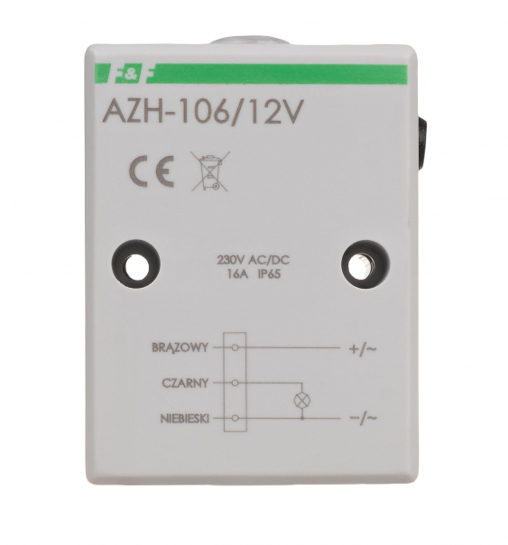Automat zmierzchowy z wewnętrznym czujnikiem światłoczułym;12V - AZH-106-12V - F&F