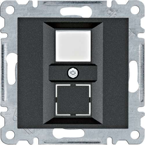 Płytka podwójna Keystone Jack, czarny lumina - WL2323 - HAGER