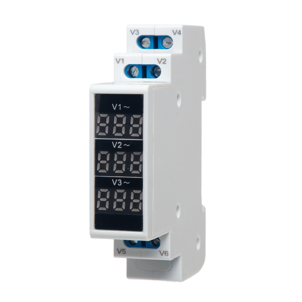 MODUŁOWY MIERNIK NAPIĘCIA 3F (80-500VAC) - SPMV\3 - SPAMEL