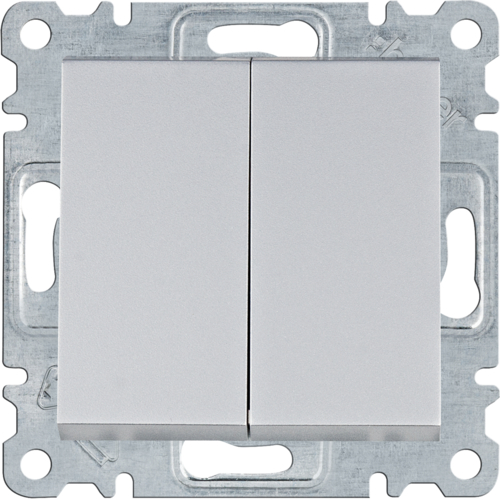 ŁĄCZNIK ŚWIECZNIKOWY 10AX 250V SREBRNY LUMINA INTENSE - WL0042 - HAGER - BERKER