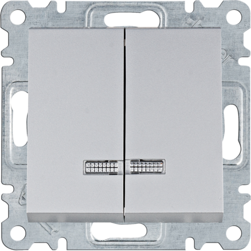 ŁĄCZNIK KONTROLNY ŚWIECZNIKOWY 10AX 250V SREBRNY LUMINA - WL0242 - HAGER