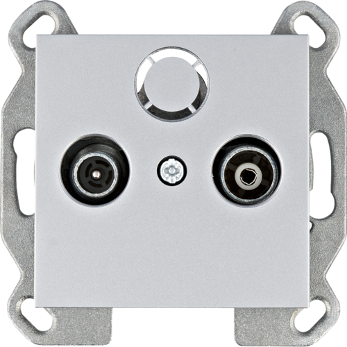 GNIAZDO ANTENOWE RTV KOŃCOWE SREBRNY LUMINA INTENSE - WL3012 - HAGER