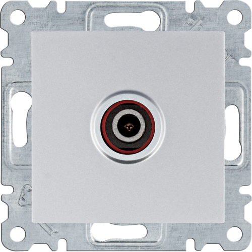 lumina Gniazdo pojedyncze TV dla instalacji indywidualnych, srebrny - WL3212 - HAGER