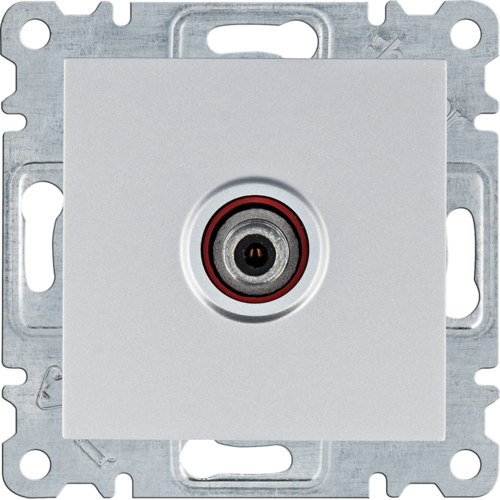 lumina Gniazdo pojedyncze SAT dla instalacji indywidualnych, srebrny - WL3232 - HAGER