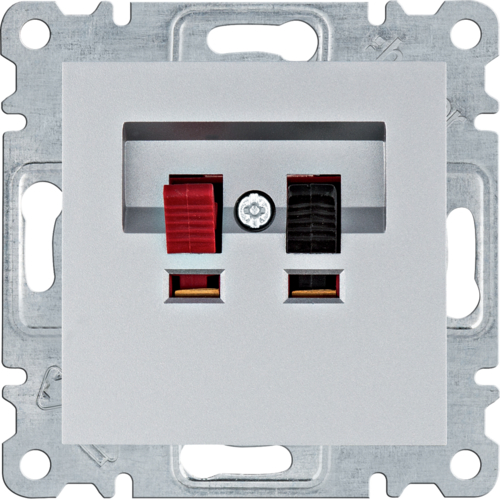 GNIAZDO GŁOŚNIKOWE SREBRNY LUMINA - WL3312 - HAGER