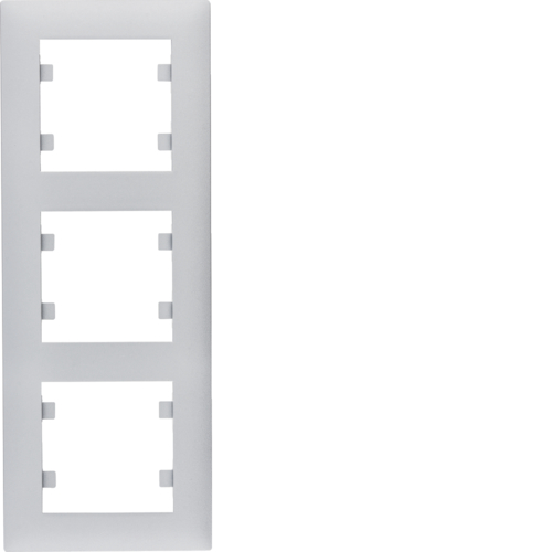 RAMKA POTRÓJNA PIONOWA SREBRNY LUMINA INTENSE - WL5632 - HAGER