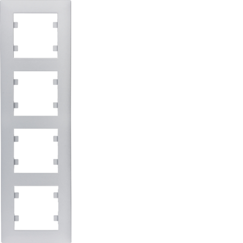 RAMKA POCZWÓRNA PIONOWA SREBRNY LUMINA INTENSE - WL5642 - HAGER