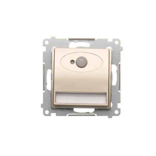Oprawa oświetleniowa LED z czujnikiem ruchu, 230 V AC, 1.4 W, białe ciepłe 3100 K; złoty mat - DOSC.01/44 - KONTAKT SIMON