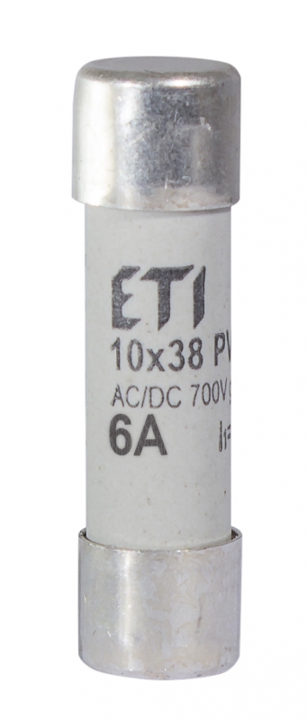 WKŁADKA TOPIKOWA CYLINDRYCZNA PV GR 700V CH10X38 GR 6A/700V AC/DC - 002625019 - ETI