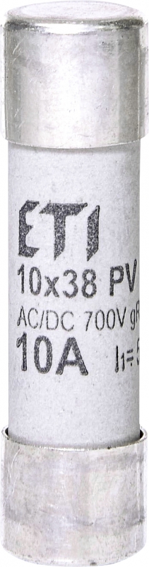 WKŁADKA TOPIKOWA CYLINDRYCZNA PV GR 700V CH10X38 GR 10A/700V AC/DC - 002625021 - ETI