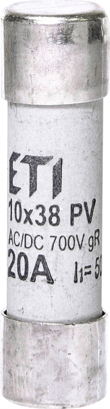 WKŁADKA TOPIKOWA CYLINDRYCZNA PV GR 700V CH10X38 GR 20A/700V AC/DC - 002625024 - ETI