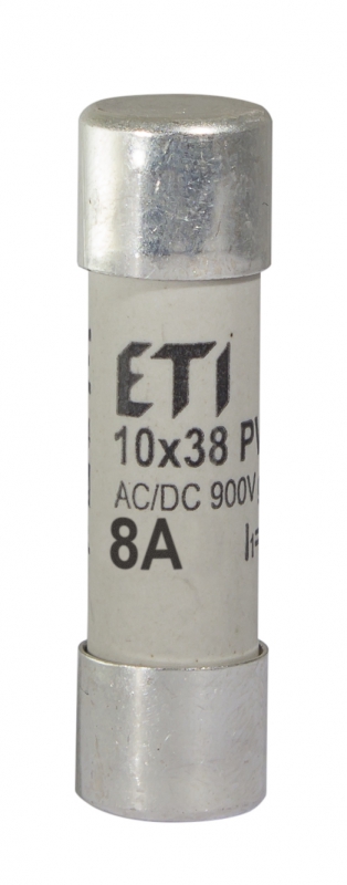 WKŁADKA TOPIKOWA CYLINDRYCZNA PV GR 900V CH10X38 GR 8A/900V AC/DC - 002625030 - ETI
