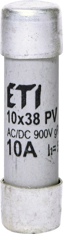 WKŁADKA TOPIKOWA CYLINDRYCZNA PV GR 900V CH10X38 GR 10A/900V AC/DC - 002625031 - ETI