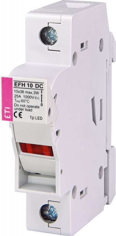 PODSTAWA BEZPIECZNIKOWA DC Z ADAPTEREM EFH 10 DC 1P LED AD - 002540511 - ETI