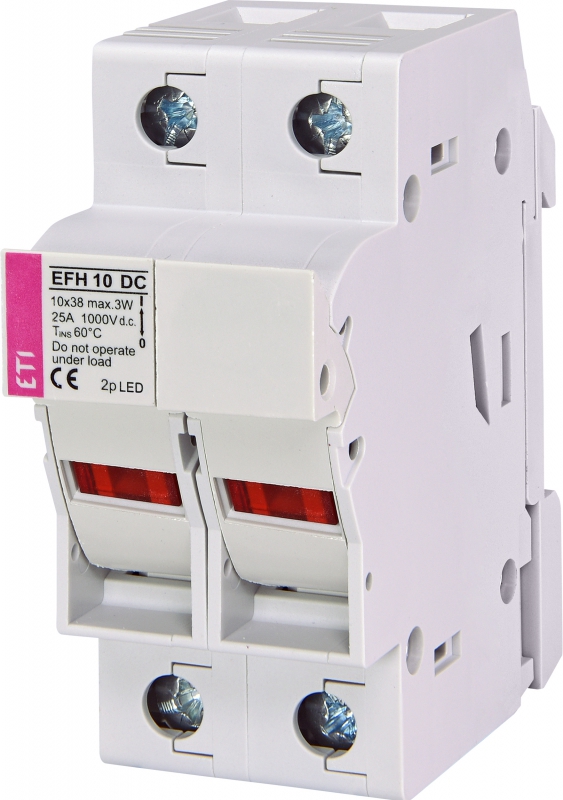 PODSTAWA BEZPIECZNIKOWA DC Z ADAPTEREM EFH 10 DC 2P LED AD - 002540513 - ETI