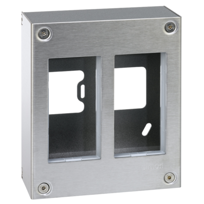 Obudowa natynkowa S500 METAL 2-modułowa, 4x K45; kompletna - 51000012-036 - KONTAKT SIMON