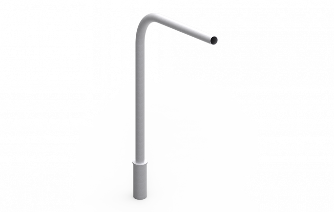 WYSIĘGNIK LAMP. JEDNORA. NA SŁUP OŚW.FI60 100ST - 40111102 - ELKO-BIS