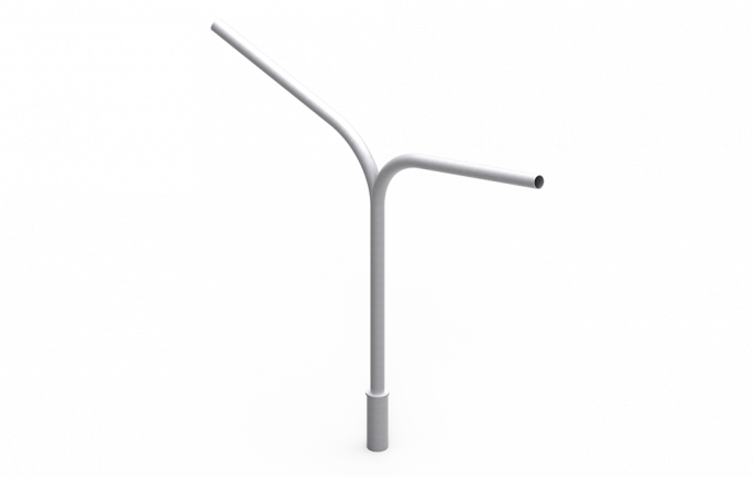 WYSIĘGNIK LAMP. DWURAM. NA SŁUP OŚW. FI60 100ST. - 40111202 - ELKO-BIS
