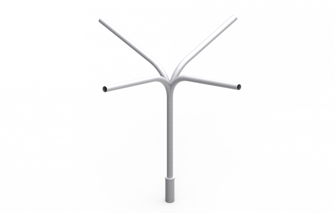 WYSIĘGNIK LAMP. CZTERAM. NA SŁUP OŚW.FI60 100ST - 41011402 - ELKO-BIS