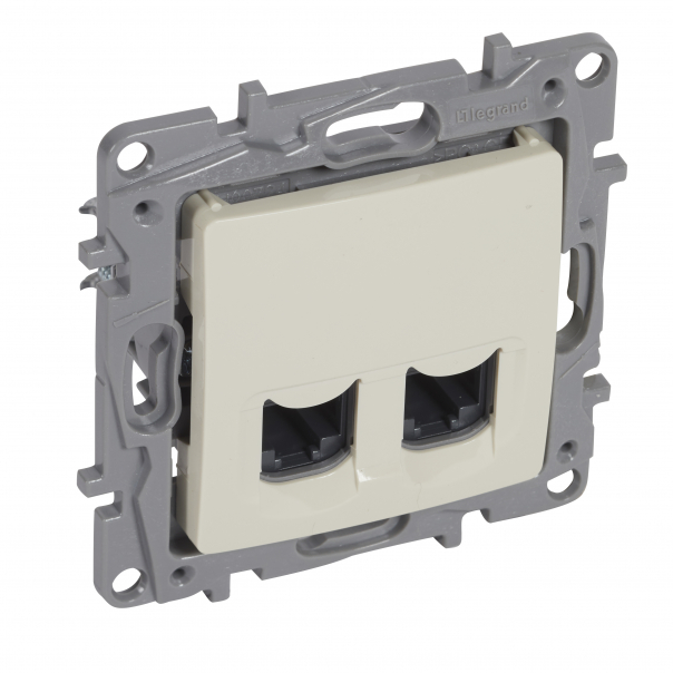 GNIAZDO KREMOWE 2XRJ45 KAT6 UTP - 764674 - LEGRAND