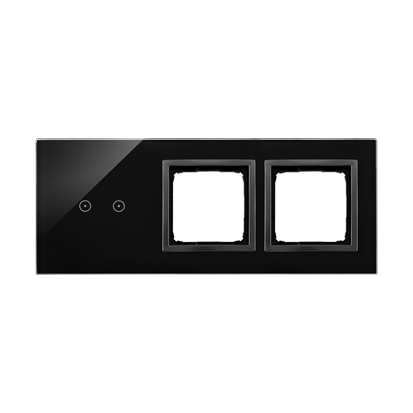 Panel dotykowy S54 Touch, 3 moduły, 2 pola dotykowe poziome + 2 otwory na osprzęty S54, zastygła lawa - DSTR3200/73 - KONTAKT SIMON