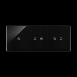 Panel dotykowy S54 Touch, 3 moduły, 1 pole dotykowe + 2 pola dotykowe poziome + 2 pola dotykowe poziome, zastygła lawa - DSTR3122/73 - KONTAKT SIMON