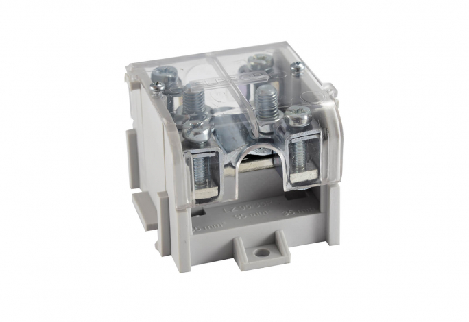ODGAŁĘŹNIK INSTALACYJNY 1-SEGMENTOWY (ZACISK: 1X95MM2 - 4X35MM2) Z POKRYWĄ SZARY LZ 1*95/35P - 84063002 - SIMET