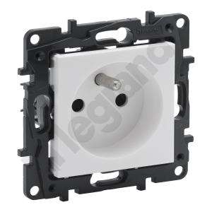 GNIAZDO POJEDYNCZE Z UZIEMIENIEM 2P+Z ZACISKI AUTOMATYCZNE 16A 230V BIAŁY NILOE STEP - 863131 - LEGRAND