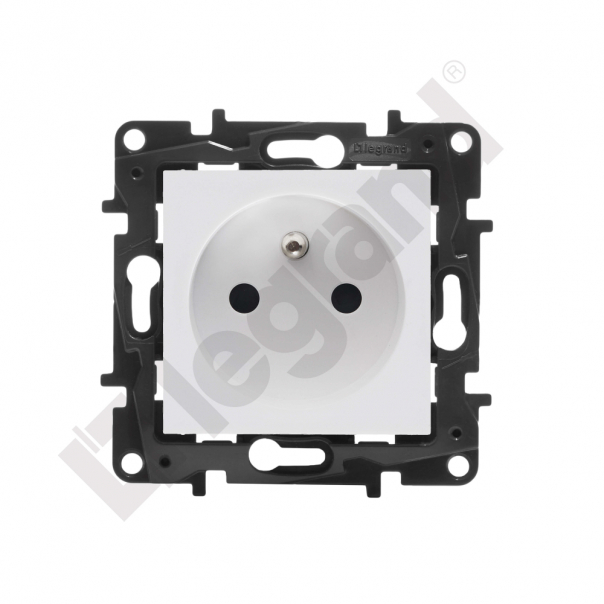 GNIAZDO POJEDYNCZE Z UZIEMIENIEM 2P+Z Z PRZESŁONĄ ZACISKI AUTOMATYCZNE 16A 250V BIAŁY NILOE STEP - 863133 - LEGRAND