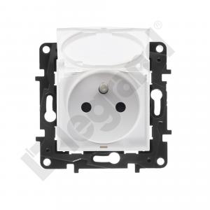 GNIAZDO POJEDYNCZE Z UZIEMIENIEM 2P+Z ZACISKI ŚRUBOWE 16A 230V IP44 BIAŁY NILOE STEP - 863135 - LEGRAND