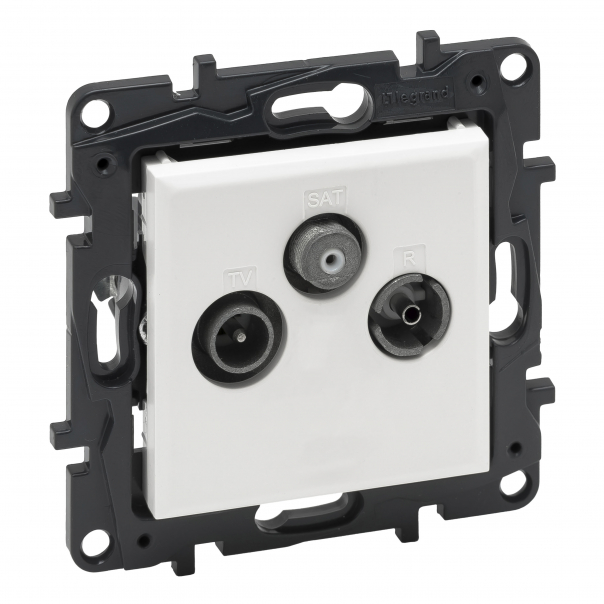 GNIAZDO TV-R-SAT ZAKOŃCZENIOWE 10DB BIAŁY NILOE STEP - 863179 - LEGRAND