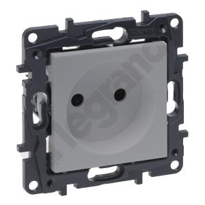 GNIAZDO POJEDYNCZE BEZ UZIEMIENIA 2P Z PRZESŁONAMI ZACISKI ŚRUBOWE ALUMINIUM 16A 230V NILOE STEP - 863319 - LEGRAND