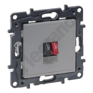 GNIAZDO GŁOŚNIKOWE POJEDYNCZE ALUMINIUM NILOE STEP - 863385 - LEGRAND