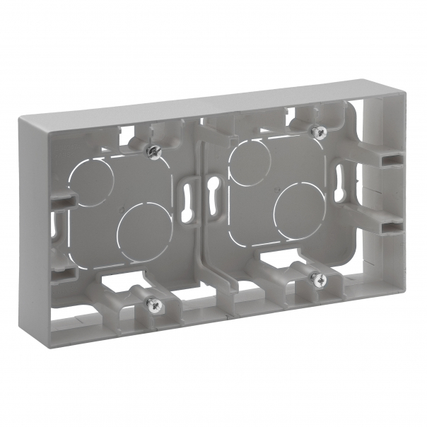 PUSZKA PODWÓJNA NATYNKOWA ALUMINIUM NILOE STEP - 863398 - LEGRAND