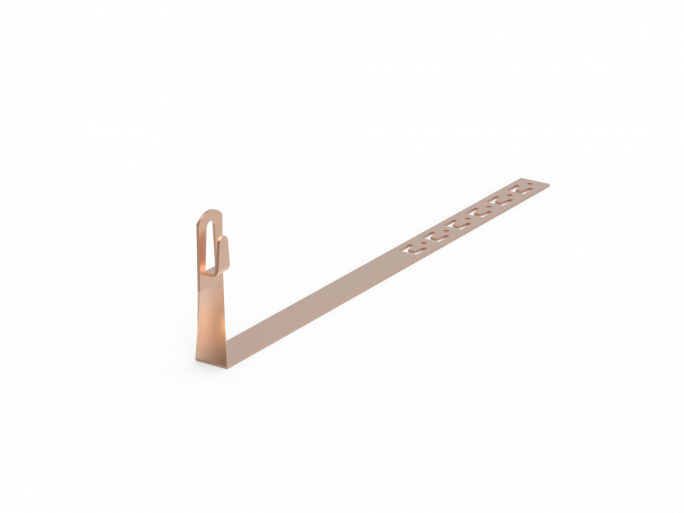 UCHWYT POD DACHÓWKĘ 415 MM Z ZACZEPEM 100MM MIEDZIANY. - 91102803 - ELKO-BIS
