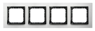 RAMKA POCZWÓRNA SZCZOTKOWANE ALUMINIUM, IMPRESJA - R-4YAC/62/25 - OSPEL