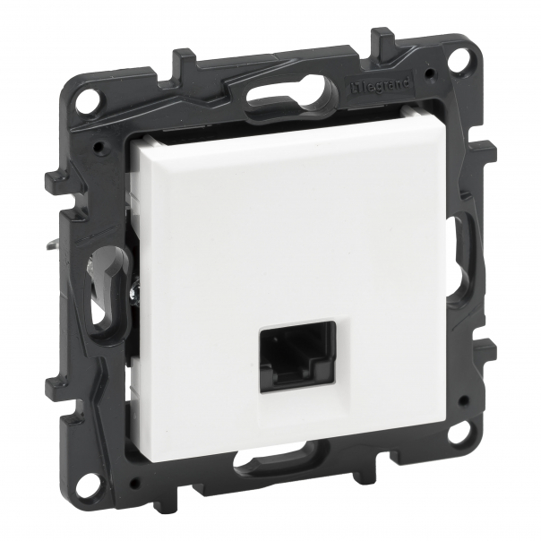 GNIAZDO KOMPUTEROWE POJEDYNCZE RJ45 KAT. 6 UTP BIAŁY NILOE STEP - 863163 - LEGRAND