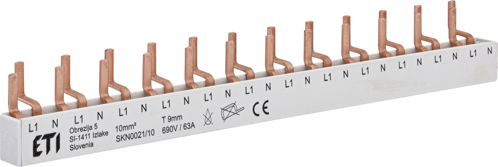 IZOLOWANA SZYNA ZBIORCZA-SZTYFTOWA 10 MM2 (DO WYŁĄCZNIKÓW KZS-1M LUB ETIMAT 1N) SKN0021/10 - 002921150 - ETI