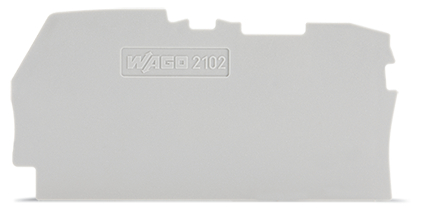 ścianka końcowa/wewnętrzna gr. 0,8 mm, szara - 2102-1291 - WAGO
