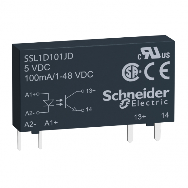 Przekaźnik półprzewodnikowy wejście 3-12VDC/wyjście 1-48VDC 0.1A. - SSL1D101JD - SCHNEIDER ELECTRIC