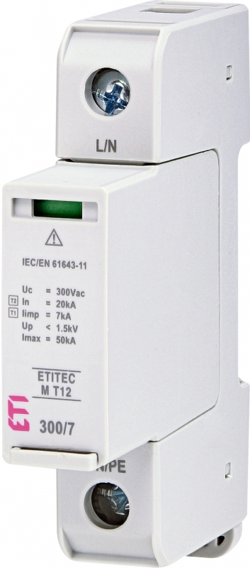OGRANICZNIK PRZEPIĘĆ T1, T2 (B, C) ETITEC M T12 300/7 1+0 - 002440500 - ETI