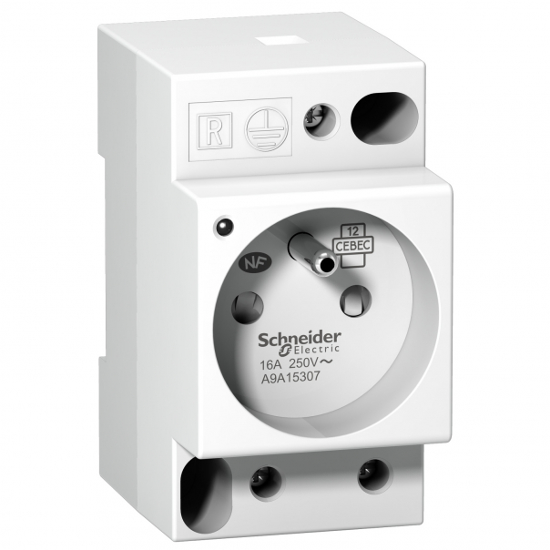 Gniazdo modułowe iPC-F-I z bolcem, z lampką. - A9A15307 - SCHNEIDER ELECTRIC