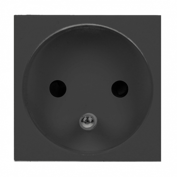 NOEN FR, gniazdo modułowe 45x45mm 1x2P+Z, typ E french, 16A 250V, czarne - OR-GM-9010/B/FR - ORNO