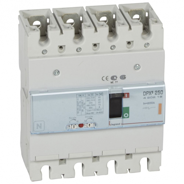 WYŁĄCZNIK MOCY 200A 4-POLOWY 25KA DPX3 250 - 420218 - LEGRAND